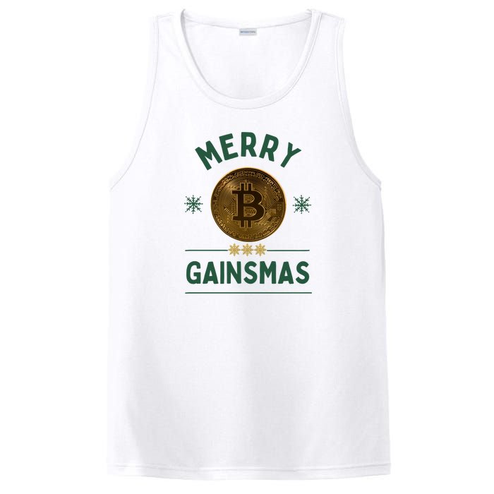 Merry Gainsmas Christmas Bitcoin PosiCharge Competitor Tank