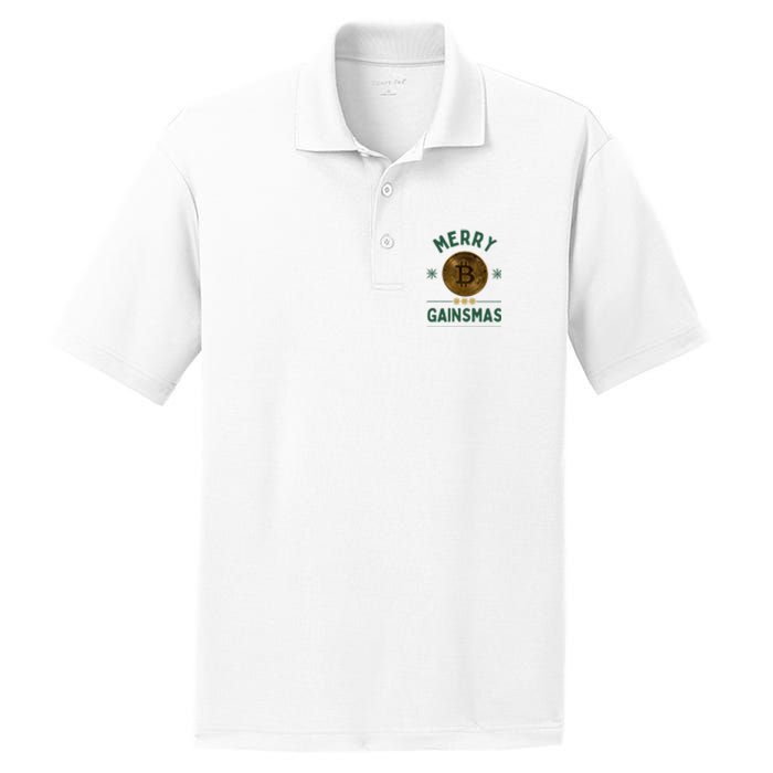 Merry Gainsmas Christmas Bitcoin PosiCharge RacerMesh Polo