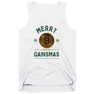 Merry Gainsmas Christmas Bitcoin Tank Top