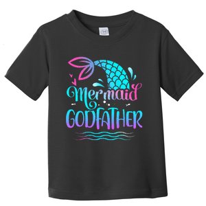 Mermaid Godfather Cute Mermaid Birthday Family Matching Toddler T-Shirt