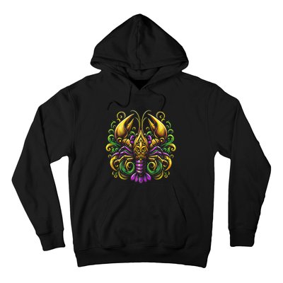 Mardi Gras Crawfish Jester Hat Bead New Orleans Hoodie