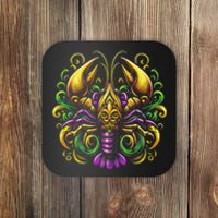 Mardi Gras Crawfish Jester Hat Bead New Orleans Coaster