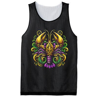 Mardi Gras Crawfish Jester Hat Bead New Orleans Mesh Reversible Basketball Jersey Tank