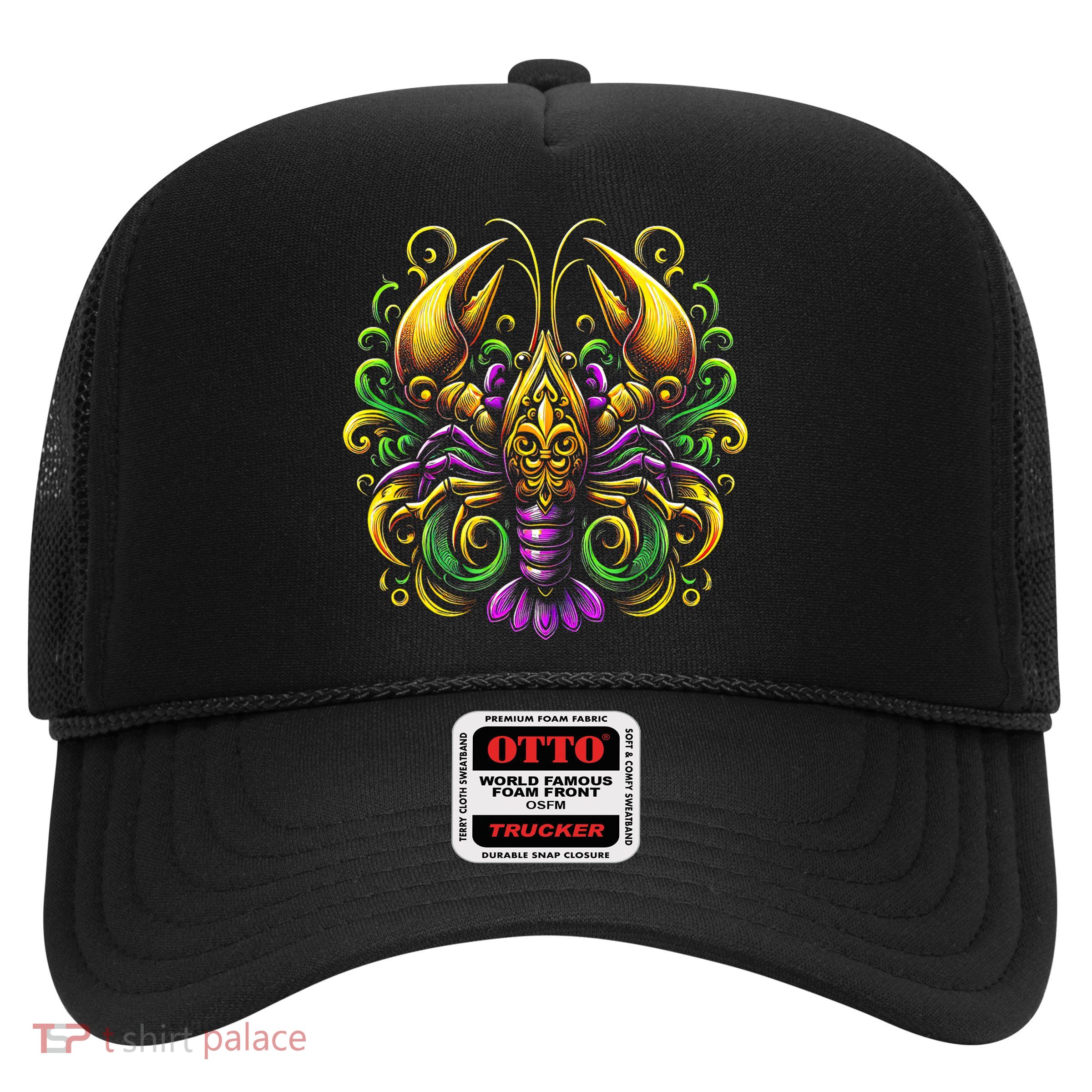 Mardi Gras Crawfish Jester Hat Bead New Orleans Trucker Hat