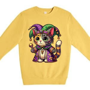 Mardi Gras Cat Extravaganza Premium Crewneck Sweatshirt