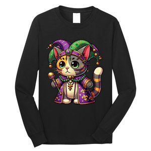 Mardi Gras Cat Extravaganza Long Sleeve Shirt