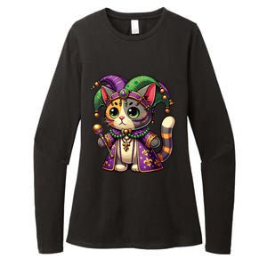 Mardi Gras Cat Extravaganza Womens CVC Long Sleeve Shirt