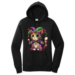 Mardi Gras Cat Extravaganza Women's Pullover Hoodie