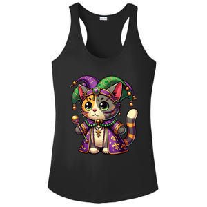 Mardi Gras Cat Extravaganza Ladies PosiCharge Competitor Racerback Tank