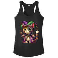 Mardi Gras Cat Extravaganza Ladies PosiCharge Competitor Racerback Tank