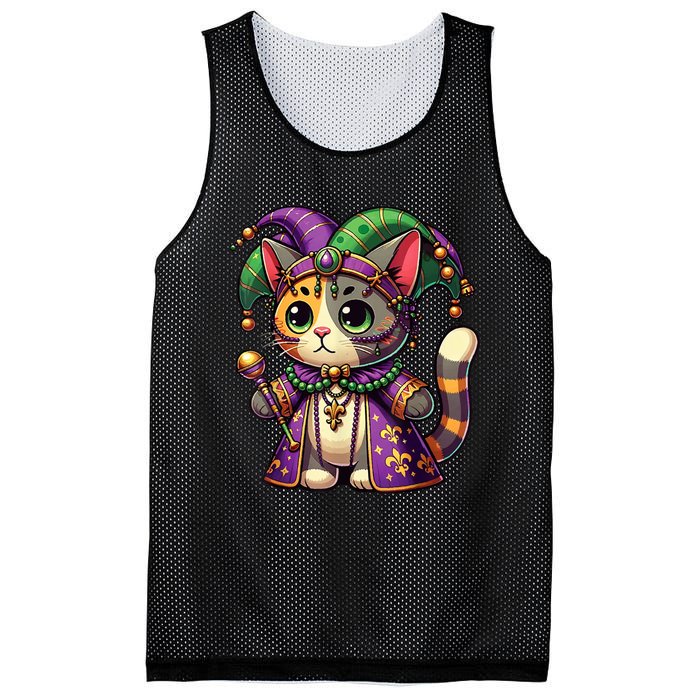 Mardi Gras Cat Extravaganza Mesh Reversible Basketball Jersey Tank