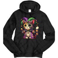 Mardi Gras Cat Extravaganza Tie Dye Hoodie