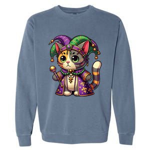 Mardi Gras Cat Extravaganza Garment-Dyed Sweatshirt