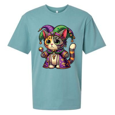 Mardi Gras Cat Extravaganza Sueded Cloud Jersey T-Shirt