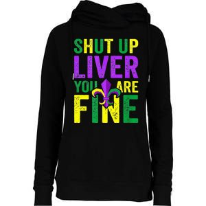 Mardi Gras Celebration Embrace the Festive Spirit Womens Funnel Neck Pullover Hood