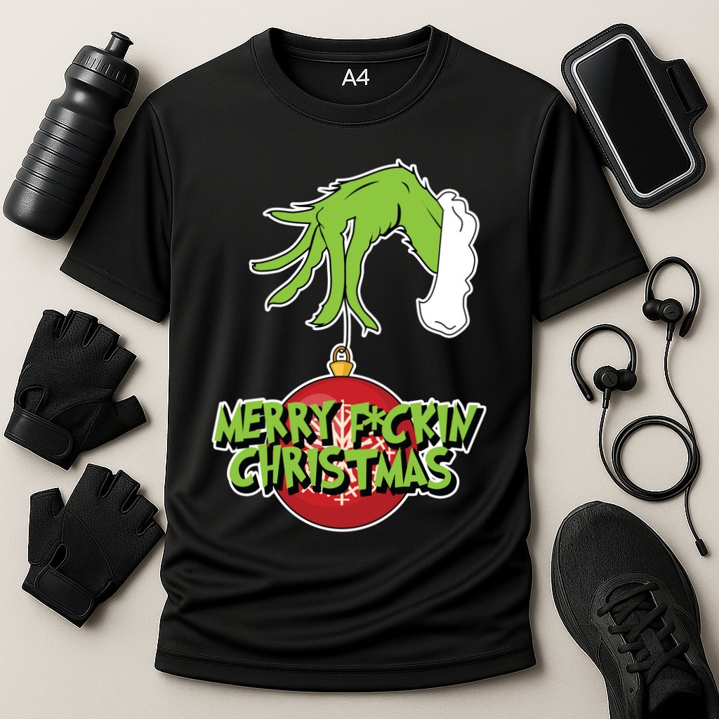 Merry F*Ckin Christmas Cooling Performance Crew T-Shirt