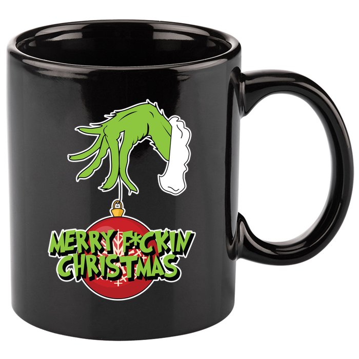 Merry F*Ckin Christmas 11oz C Handle Ceramic Mug