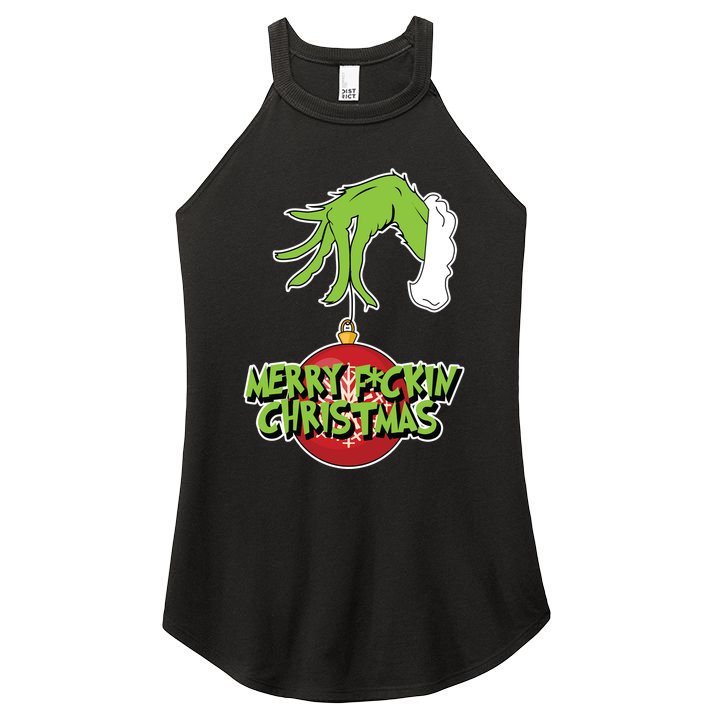 Merry F*Ckin Christmas Women's Perfect Tri Rocker Tank