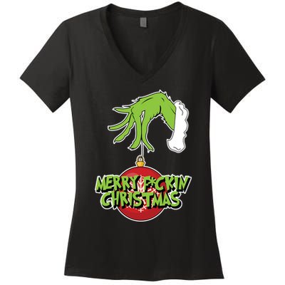 Merry F*Ckin Christmas Women's V-Neck T-Shirt