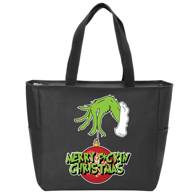 Merry F*Ckin Christmas Zip Tote Bag