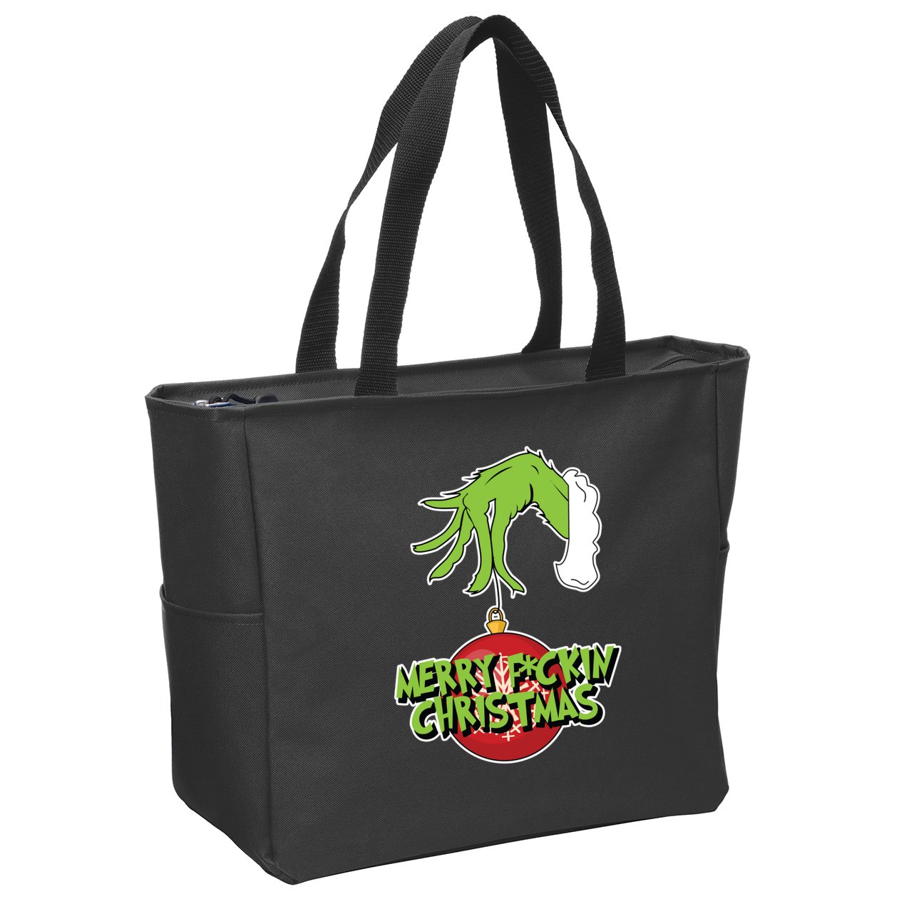 Merry F*Ckin Christmas Zip Tote Bag