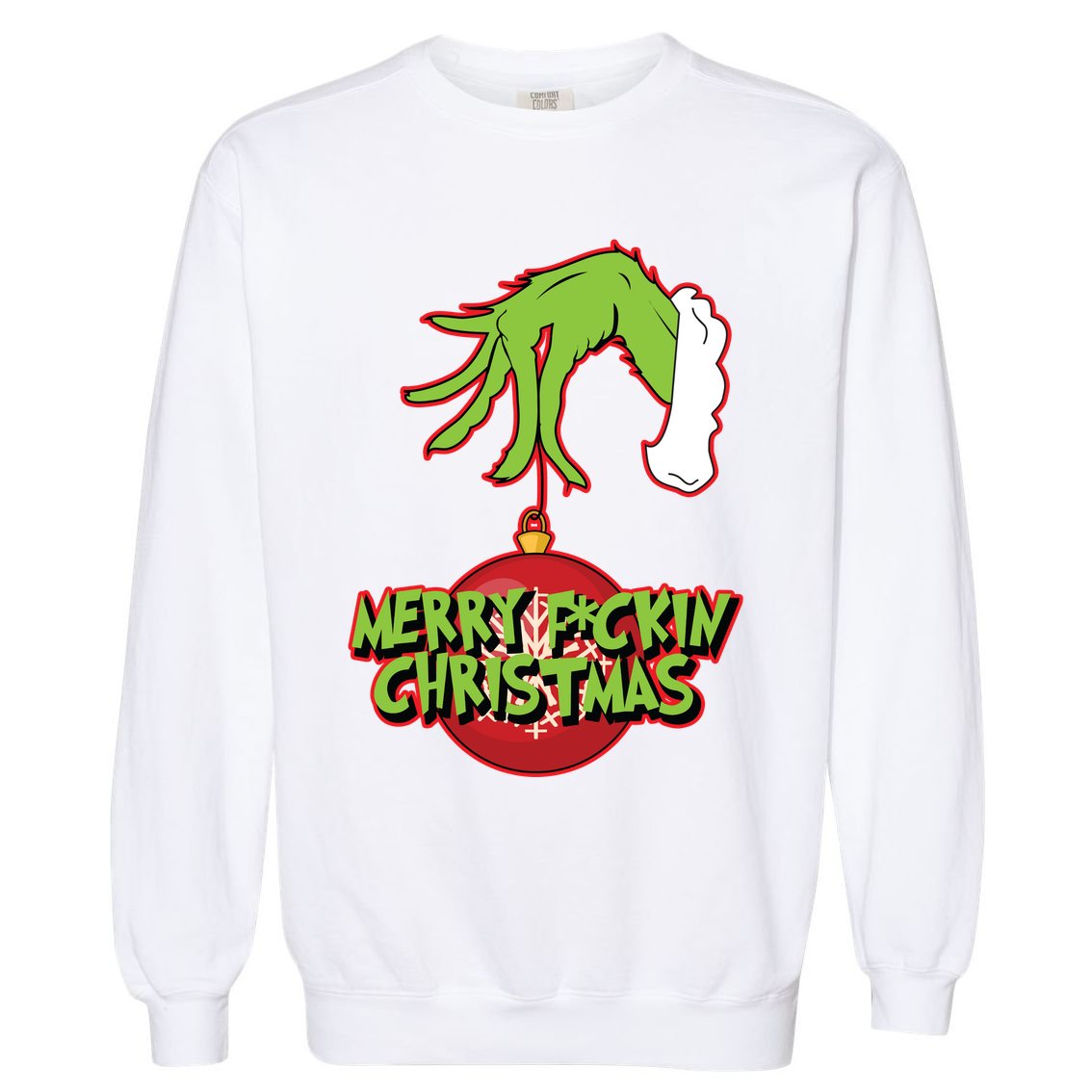 Merry F*Ckin Christmas Garment-Dyed Sweatshirt