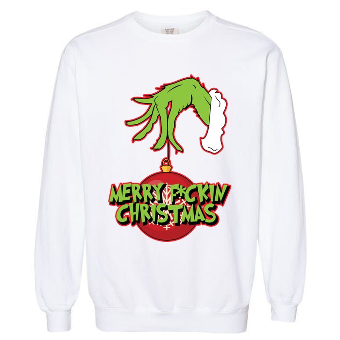 Merry F*Ckin Christmas Garment-Dyed Sweatshirt