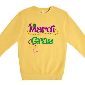 Mardi Gras Cool Gift 2018 Beads Hooded Funny Gift Premium Crewneck Sweatshirt