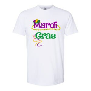 Mardi Gras Cool Gift 2018 Beads Hooded Funny Gift Softstyle CVC T-Shirt