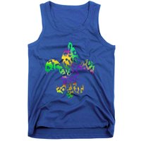 Mardi Gras Cute Gift Tie Dye Fleur De Lis Leopard Print Tank Top