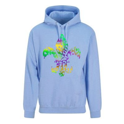 Mardi Gras Cute Gift Tie Dye Fleur De Lis Leopard Print Unisex Surf Hoodie