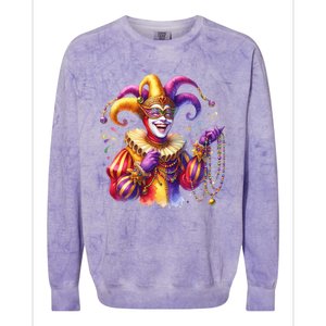 Mardi Gras Celebration Colorblast Crewneck Sweatshirt