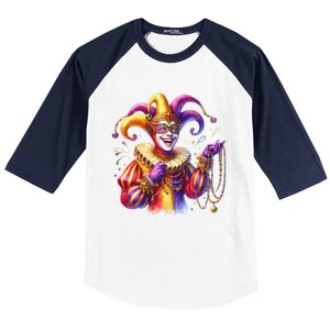 Mardi Gras Celebration Baseball Sleeve Shirt