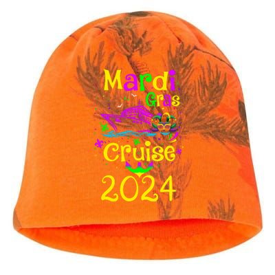 Mardi Gras Cruise 2024 Matching Group Family Vacation Kati - Camo Knit Beanie