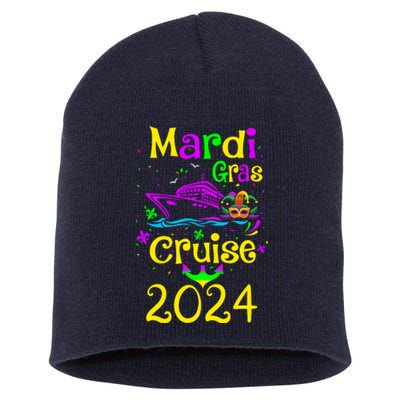 Mardi Gras Cruise 2024 Matching Group Family Vacation Short Acrylic Beanie