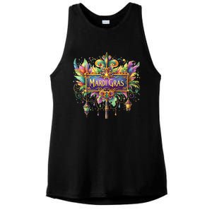 Mardi Gras Celebration Ladies PosiCharge Tri-Blend Wicking Tank