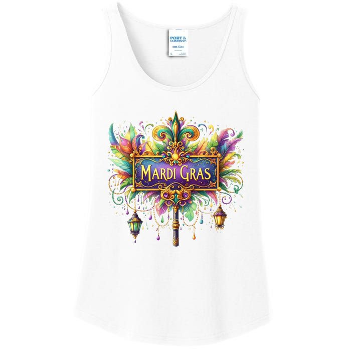 Mardi Gras Celebration Ladies Essential Tank