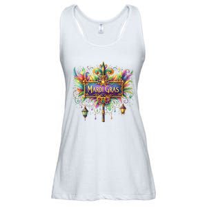 Mardi Gras Celebration Ladies Essential Flowy Tank