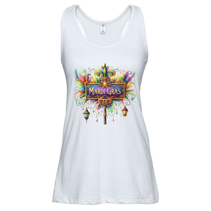 Mardi Gras Celebration Ladies Essential Flowy Tank