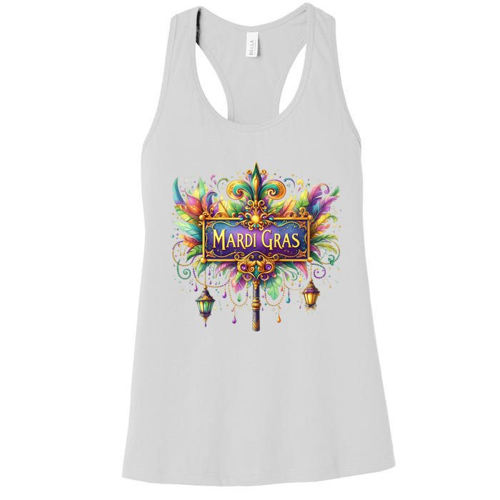 Mardi Gras Celebration Women's Racerback Tank