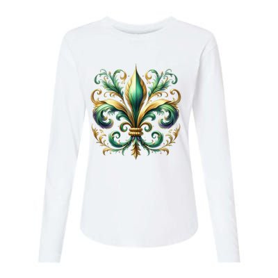 Mardi Gras Celebration Womens Cotton Relaxed Long Sleeve T-Shirt