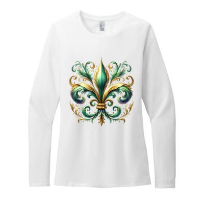 Mardi Gras Celebration Womens CVC Long Sleeve Shirt