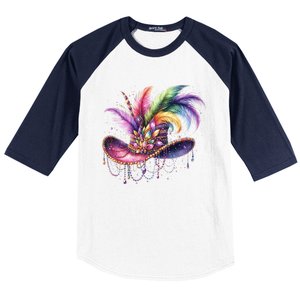 Mardi Gras Celebration Baseball Sleeve Shirt