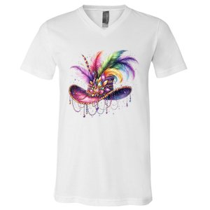 Mardi Gras Celebration V-Neck T-Shirt