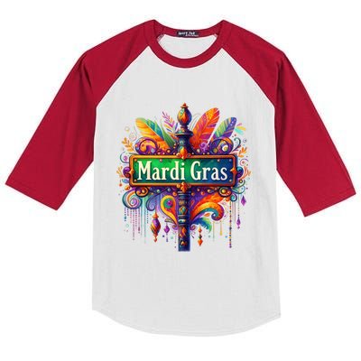 Mardi Gras Celebration Kids Colorblock Raglan Jersey