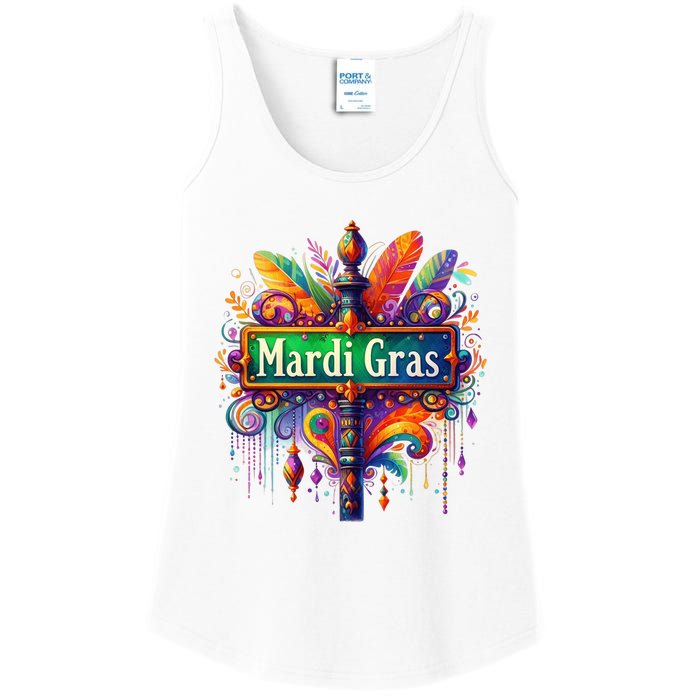 Mardi Gras Celebration Ladies Essential Tank