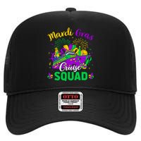 Mardi Gras Cruise Squad Matching Group Family Vacation Wo High Crown Mesh Back Trucker Hat