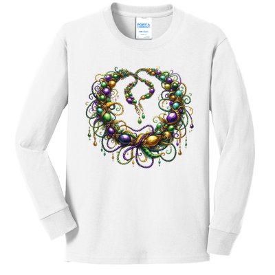 Mardi Gras Celebration Kids Long Sleeve Shirt