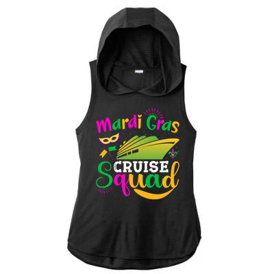 Mardi Gras Cruise Ladies PosiCharge Tri-Blend Wicking Draft Hoodie Tank