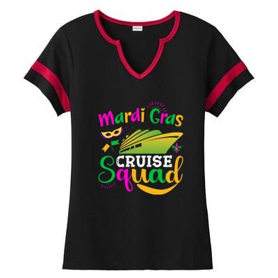 Mardi Gras Cruise Ladies Halftime Notch Neck Tee